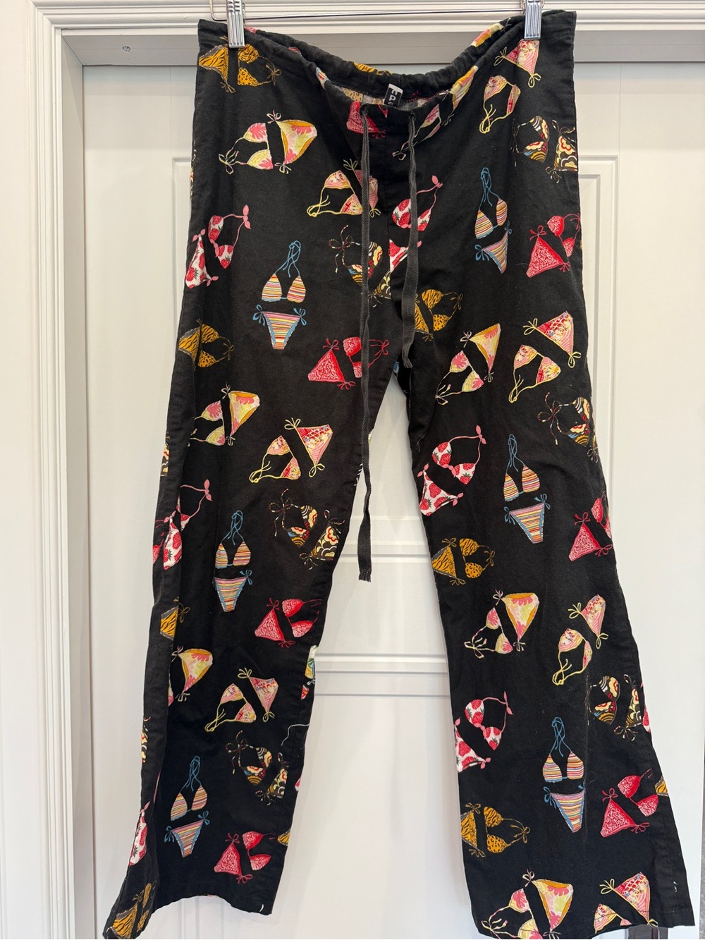 Vintage 90s SEBU cotton pajama pants bikini print novelty kitschy Y2K medium